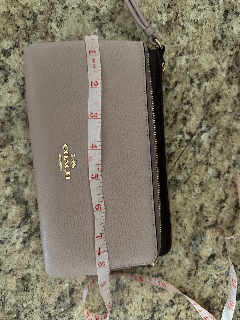 Coach Double Zip Wristlet in Mauve - Picture 7 of 8
